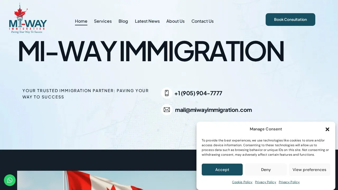 MI-Way Immigration live site